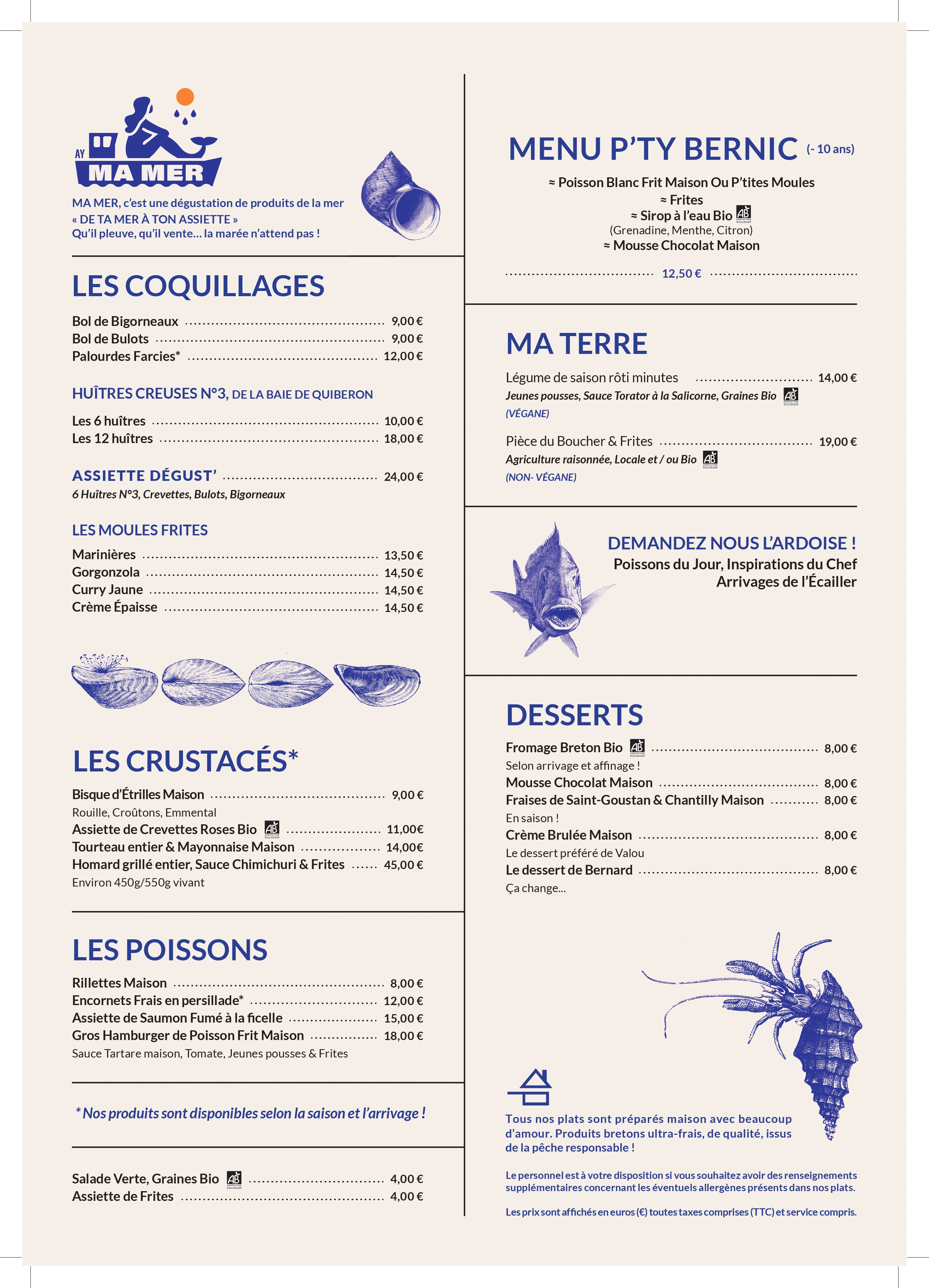 Menu du jour